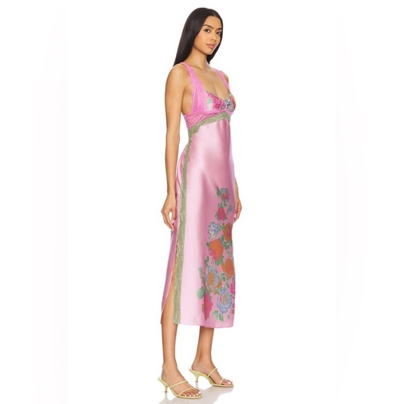 FREE PEOPLE NWT Just Dreamy Maxi Slip / Sweet Lilac Combo Size M - Picture 7 of 11